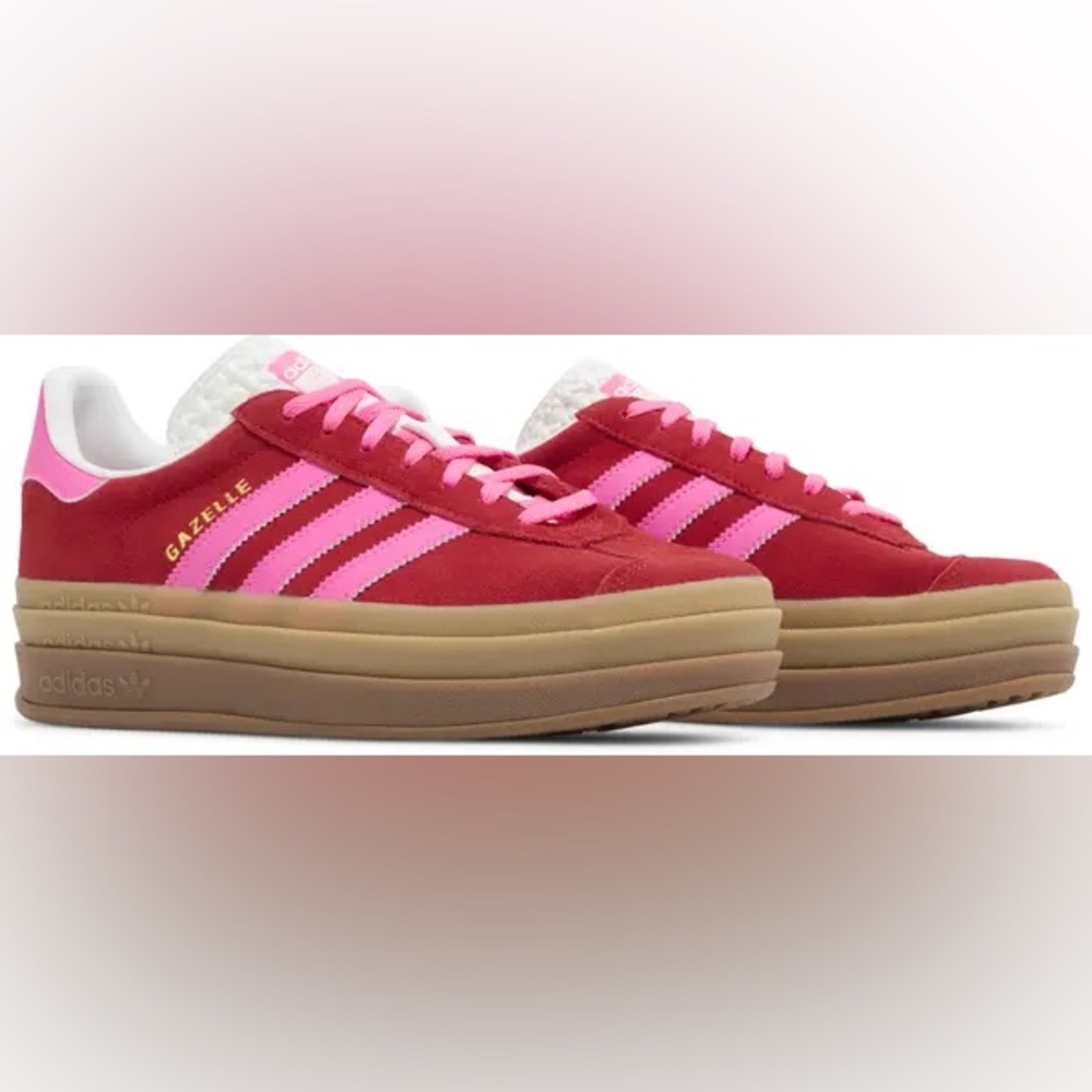 Adidas Gazelle Shoe “Collegiate Red Lucid Pink”